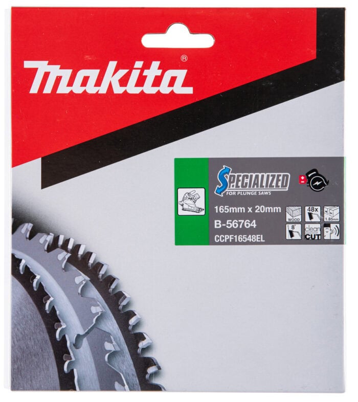 Makita Sägeblatt SPECIALIZED 165 x 20mm 48 Zahn für Tauchsäge B-56764 – Bild 2