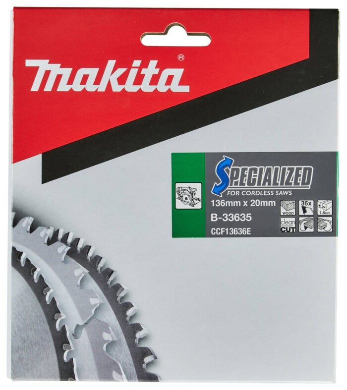 Makita Sägeblatt Specialized 136 x 20mm 36Z für Akku-Handkreissäge B-33635 – Bild 2