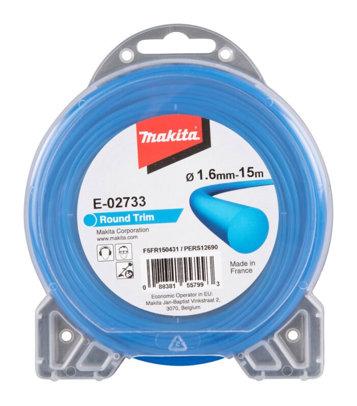 Makita Mähfaden 15m, Ø 1,6mm für DUR181, ideal für präzise Rasentrimmarbeiten und langlebige Leistung.