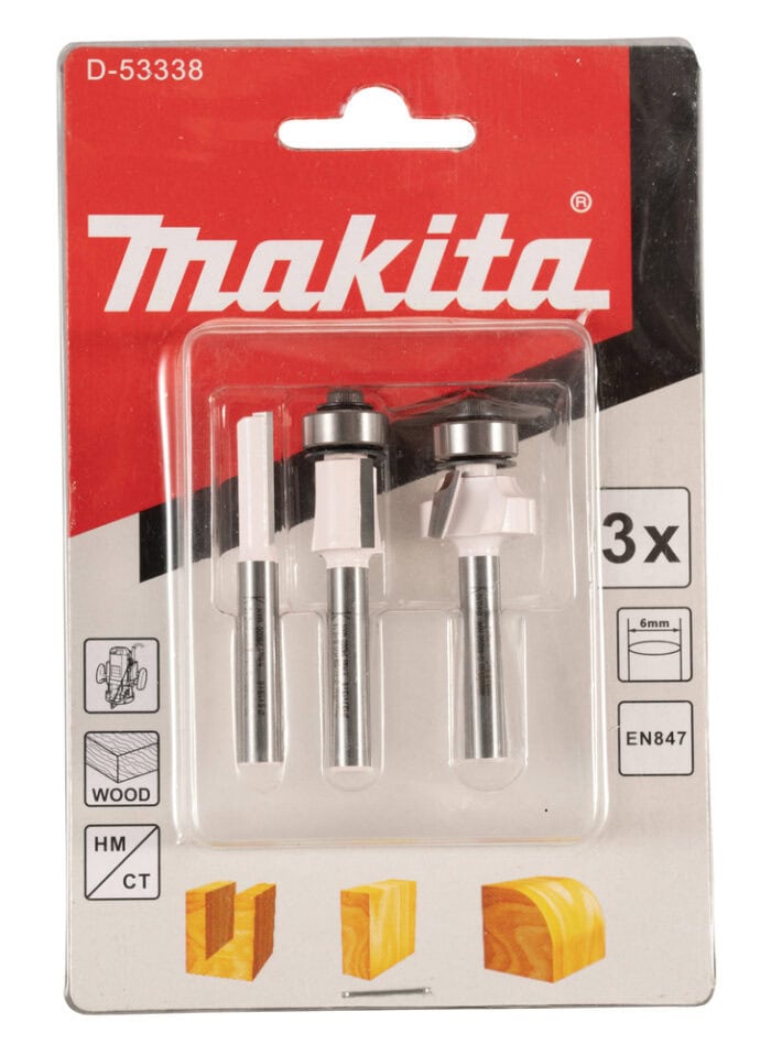Makita Fräser-Set 3-tlg. 6mm D-53338 – Bild 2