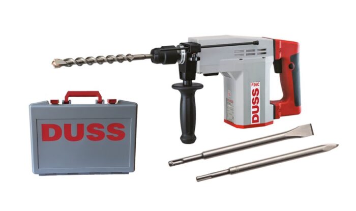 Duss Kombihammer P 26 C Set: SDS-Plus, inkl. Spitz- und Flachmeißel, im Transportkoffer
