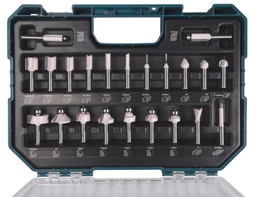 Makita Fräser Set D-74778 22-teilig im Koffer für Oberfräse 8 mm