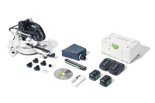 Festool KAPEX KSC 60 EB 5,0 I-Plus Akku-Kappsäge mit 2×18 V Akkus und LED-Schnittanzeige