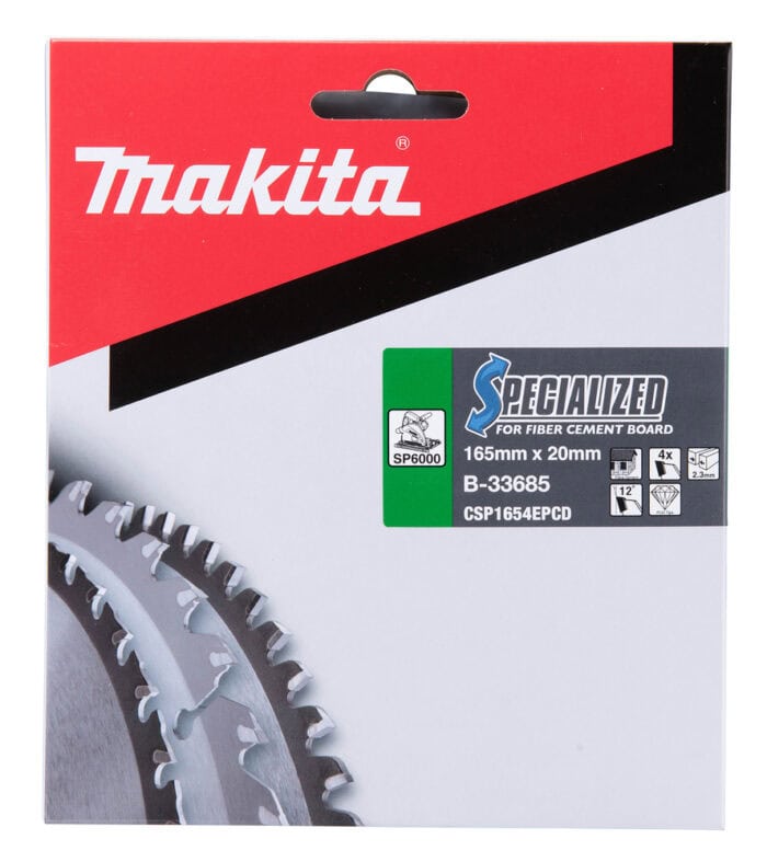 Makita Sägeblatt SPECIALIZED 165x20mmx4Z für Faserzementplatten B-33685 – Bild 2