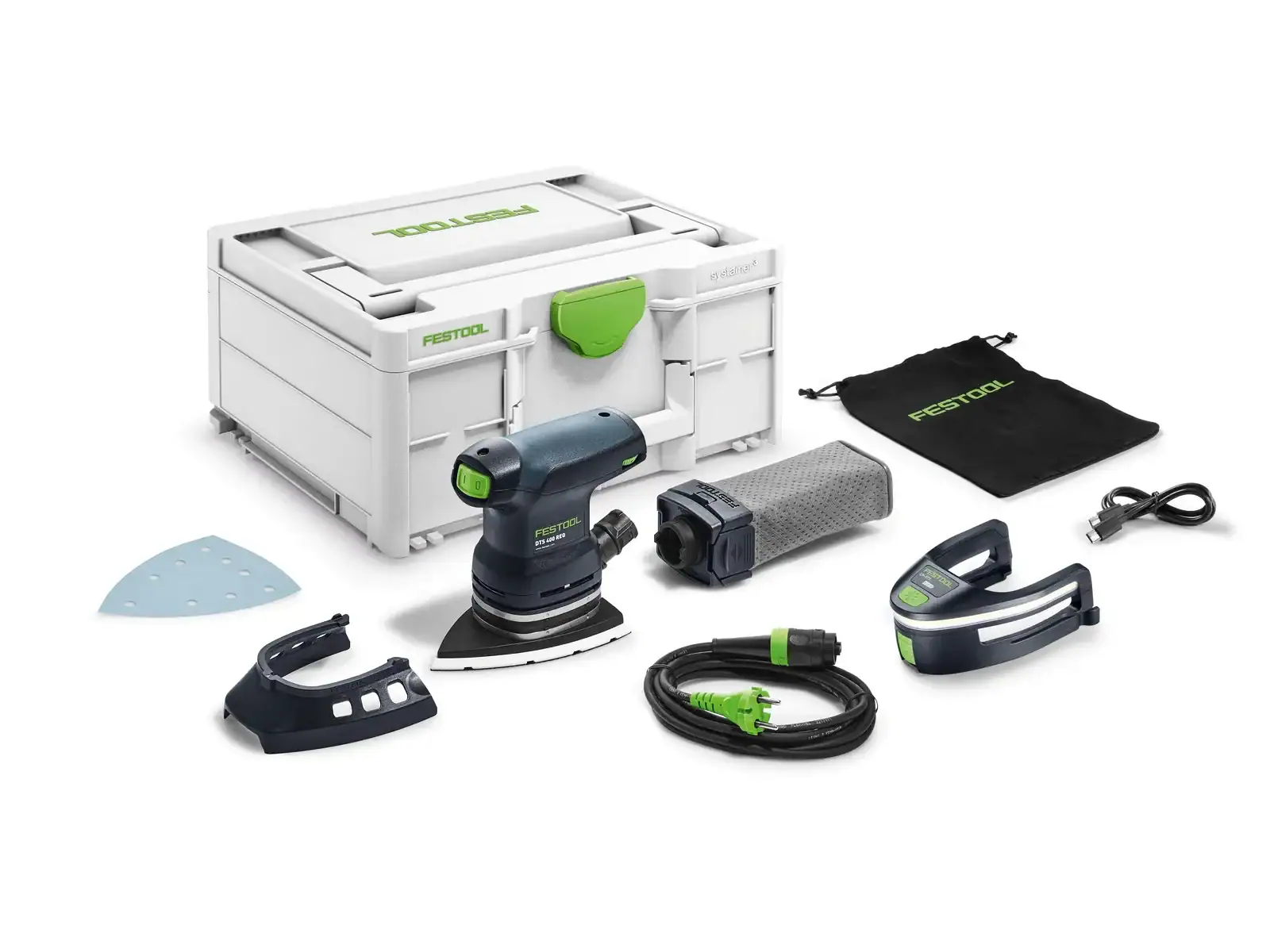 Festool Deltaschleifer DTS 400 REQ-Plus 578838 mit Lichtmodul LM-DTS