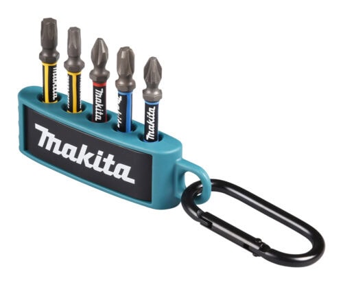 Makita Impact Premier Bit-Set E-13568 mit farbcodierten Torsionsbits und Karabiner