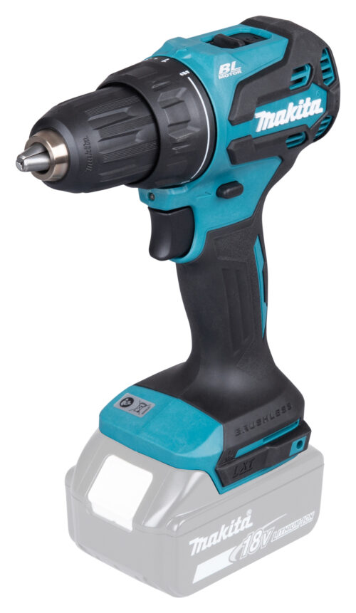 Makita DDF490Z 18V Akku-Bohrschrauber mit 50/27 Nm Drehmoment, 65 Nm Blockier-Drehmoment, LED-Arbeitslicht und 13 mm Schnellspannbohrfutter