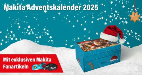 Makita Adventskalender P-84800 mit 24 hochwertigen Werkzeugen, Fanartikeln und exklusiven Überraschungen für Heimwerker und Makita-Fans