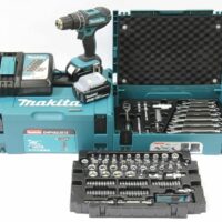 Makita Akku-Schlagbohrschrauber DHP482JX13 18V 3,0Ah + 120-teiliges Werkzeug-Set E-08713 – vielseitig und leistungsstark.