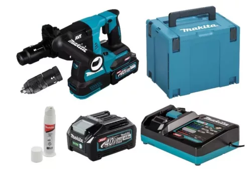 Der Makita Akku-Kombihammer HR004GM201 ist ein leistungsstarkes, kabelloses Werkzeug mit einem 40V Akku, das ideal für anspruchsvolle Bau- und Abbrucharbeiten geeignet ist. Mit einer hohen Schlagkraft von bis zu 2,9 Joule und einer benutzerfreundlichen SDS-PLUS-Werkzeugaufnahme bietet er maximale Effizienz und Flexibilität bei präzisem Bohren und Meißeln.