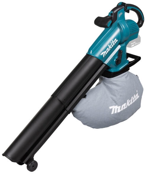 Makita DUB187Z Akku-Laubbläser und Laubsauger 18V mit Fangsack, 2-in-1 Gerät für Gartenarbeit