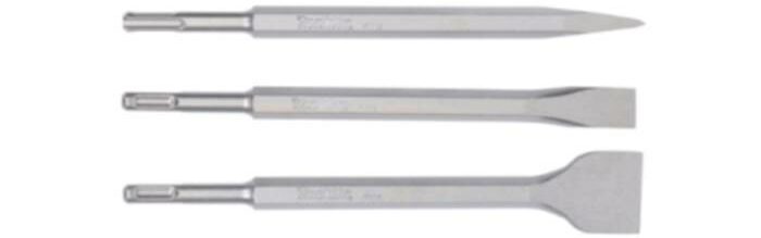Makita Meißel 3stk Makita SDS-Plus Bohrer- und Meißel-Set D-58920, vielseitig für Beton- und Steinbearbeitung.