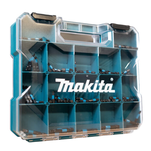 Makita Impact Black 100-teiliges Bit-Set mit Organizer, inkl. Steckschlüsseleinsätze und magnetischem Bithalter