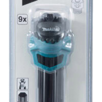Makita 9-teiliges Innensechskantschlüssel-Set mit Kugelkopf und Gürtelhalter.