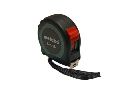 Metabo Maßband 5m 657050000 – Robustes Maßband mit Stahlband und Nagelöse