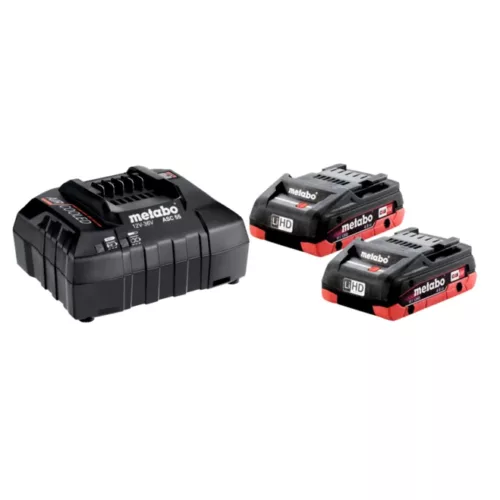 Metabo Akku-Set mit 2x 18V 4,0Ah LiHD Akkus und Ladegerät ASC 55