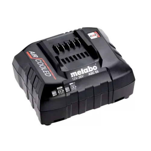Metabo Ladegerät ASC 55 für 12–36V Akkus mit AIR COOLED-Technologie