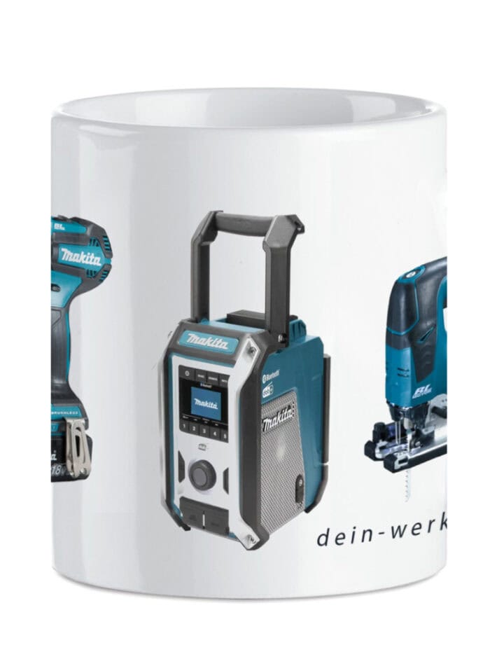 Makita Kaffeetasse in mittiger Ansicht, erhältlich bei dein-werkzeug.de