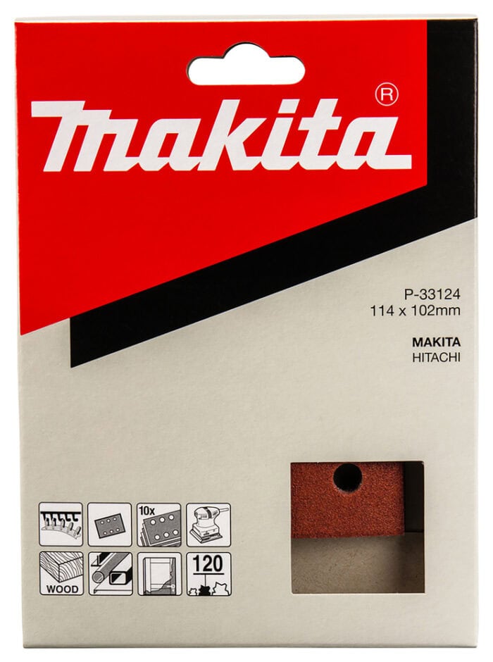 Makita Schleifpapier P120 104x112mm Klett P-33124 – Bild 2