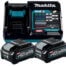 Makita Power Source-Kit XGT 40V 2,5Ah 191L76-1 mit 2 Akkus BL4025 und Schnellladegerät DC40RA
