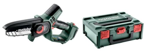 Metabo Akku-Gehölzsäge MS 18 LTX 15 18V 600856840 mit metaBOX 145 – handliche, sichere und leistungsstarke Akku-Säge für Rückschnitt und Grünschnittarbeiten