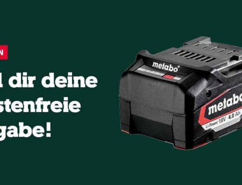 Metabo Aktion 2025/2026: Gratis 18 V LiPOWER 4.0 Ah Akkupack sichern!