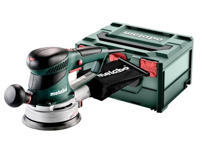 Metabo SXE 450 TurboTec Exzenterschleifer mit multi-hole Schleifteller und metaBOX