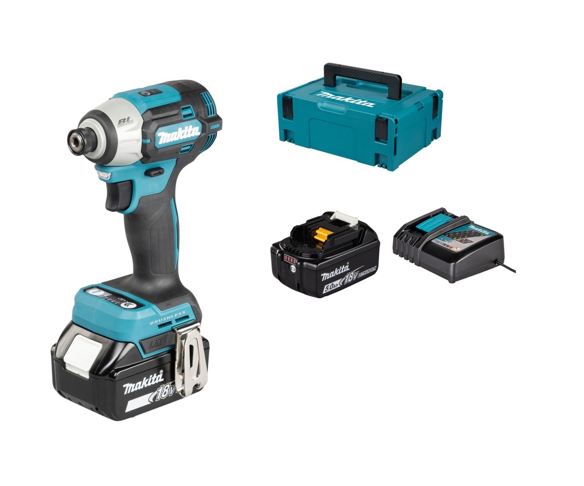 Makita DTD201RTJ Akku Schlagschrauber 18V 5,0Ah Set mit Akku Ladegerät Makpac