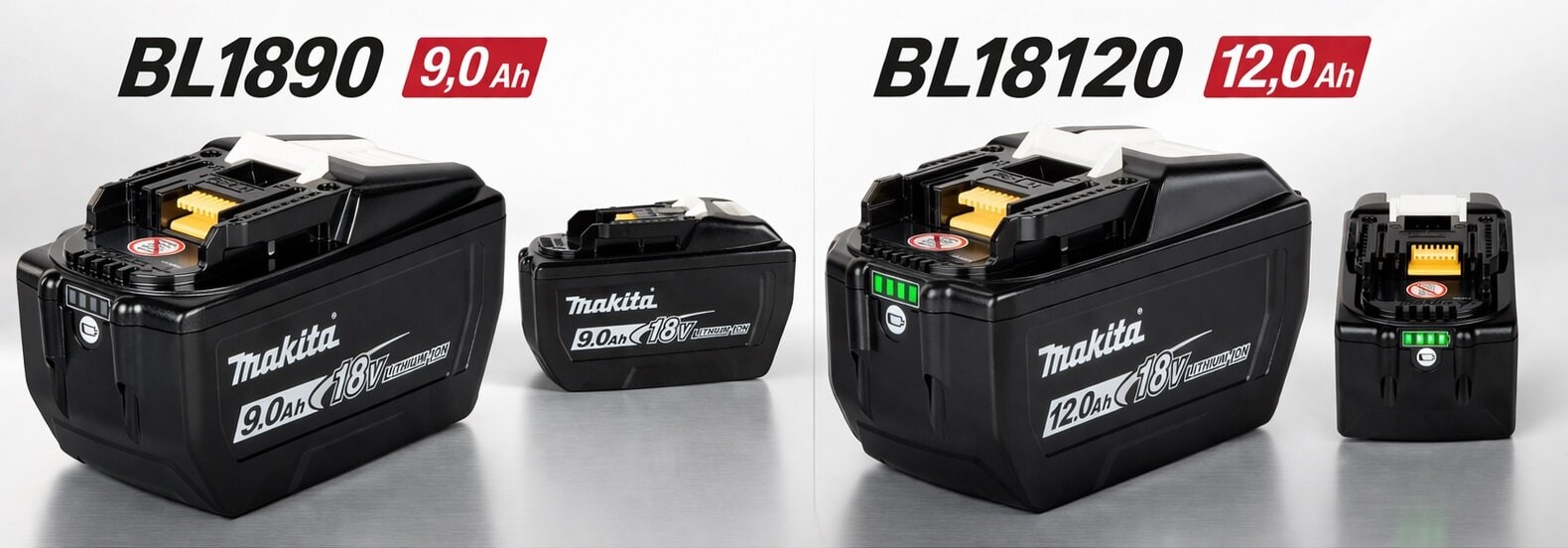 Makita Akkus 18V 9Ah und 12 Ah