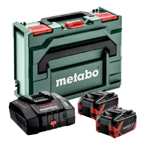 Metabo Basis-Set 685305000 mit 2x LiHDX 8,0 Ah Akkus, ASC 290 Schnellladegerät und metaBOX 145