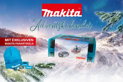 Makita Adventskalender 2026 P-84888 im MAKPAC mit exklusiven Makita Fanartikeln