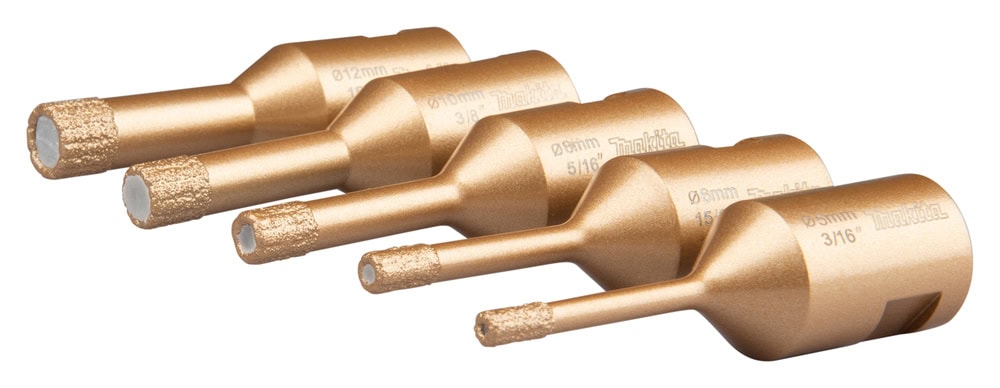 Makita Diamant-Hohlbohrkronen-Set M14 5-tlg. D-82812 für Winkelschleifer – Bild 2