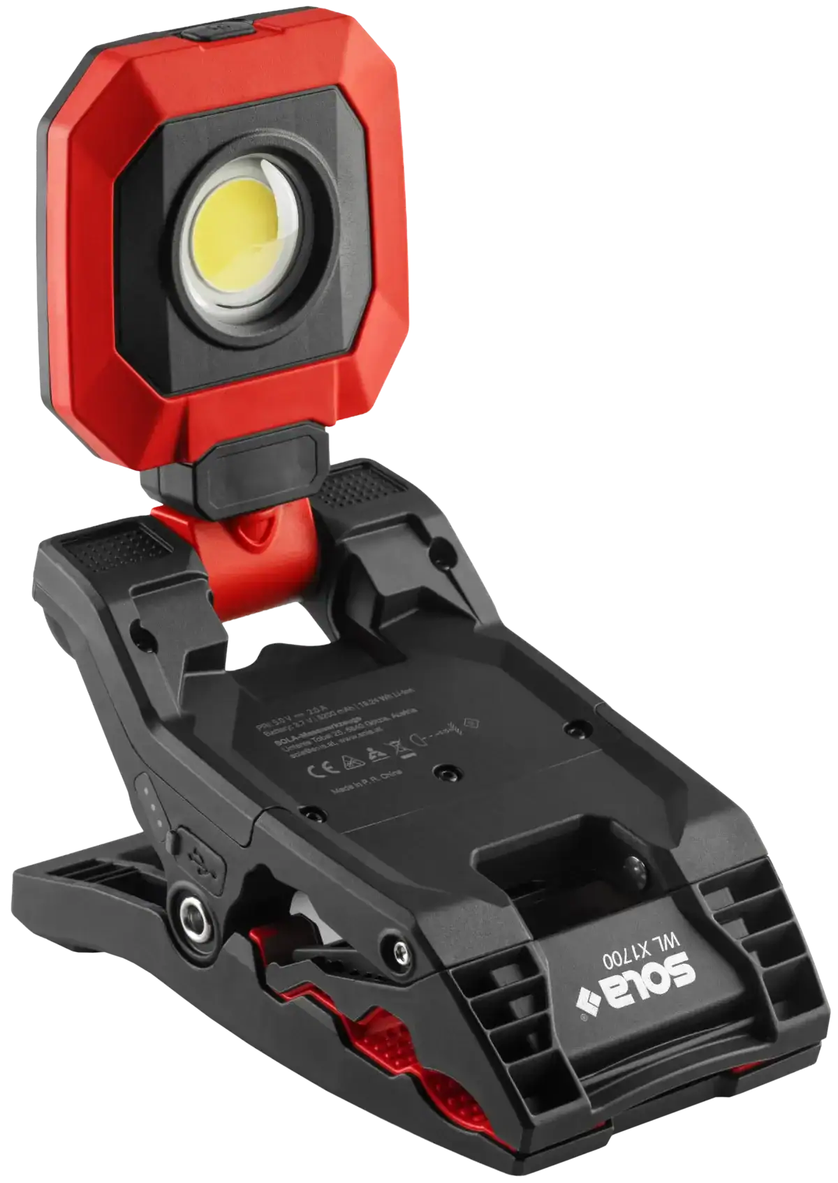 SOLA WL X1700 LED Arbeitsleuchte 1700 lm mit Akku, Klemme & Magnet 24240004 – Bild 2