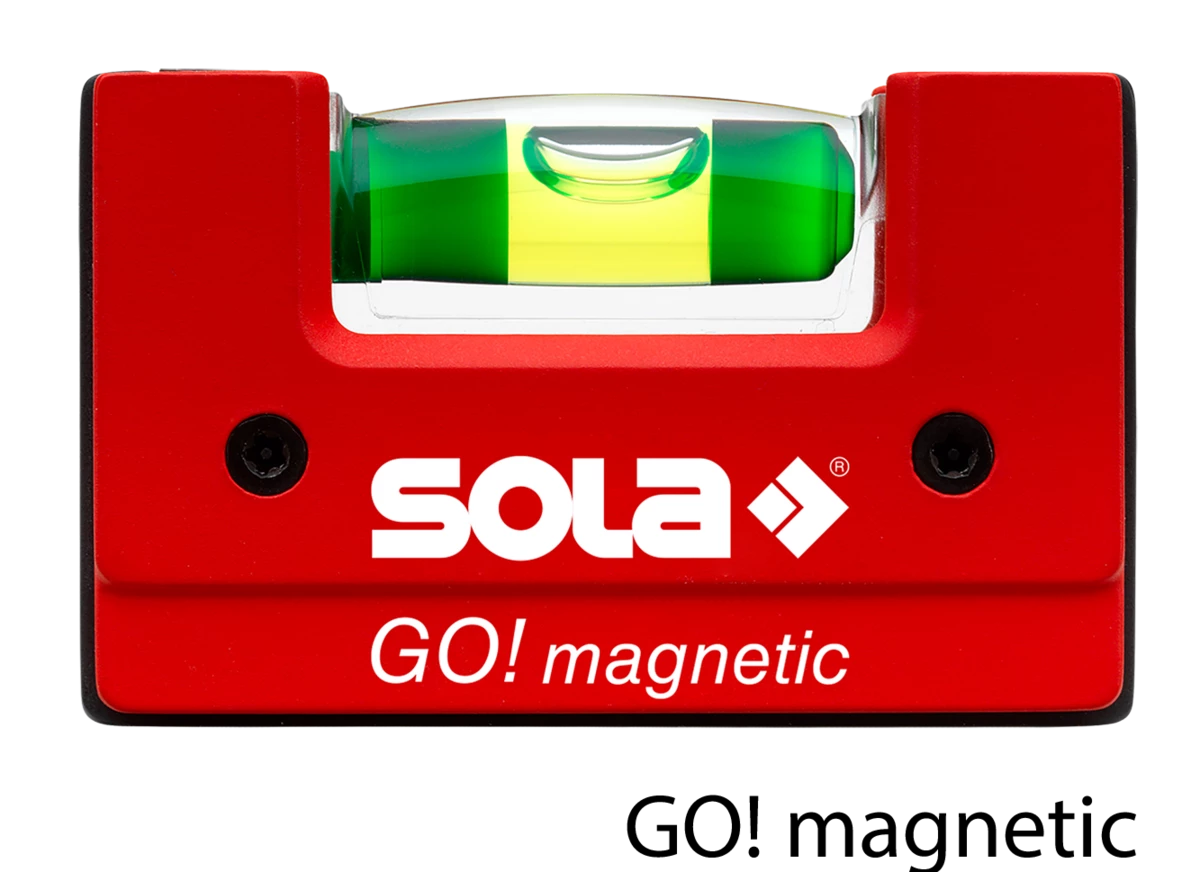 SOLA Mini-Wasserwaage GO! magnetic – Kompakt und magnetisch für präzise Messungen.