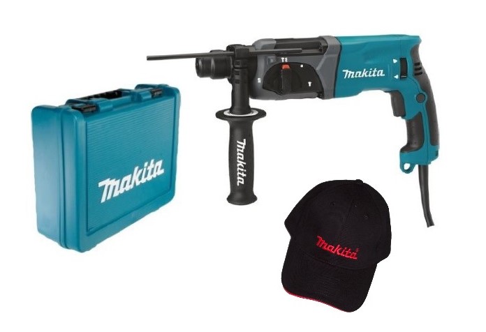 Makita HR2470 Bohrhammer Kombihammer im Koffer inkl. Gratis Basecap