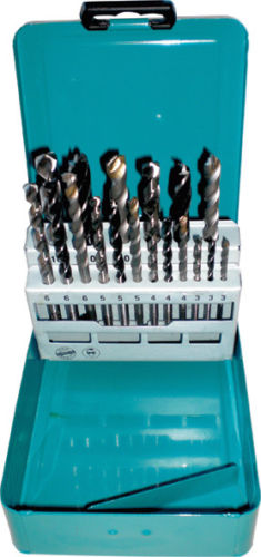 Makita Bohrer Set Box 18 tlg. 3,4,5,6,8,10mm je 1x Holz, Metall und Steinbohrer