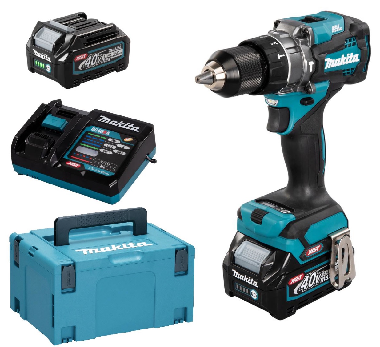 Makita Akku-Schlagbohrschrauber HP001GD201 40V 2,5Ah