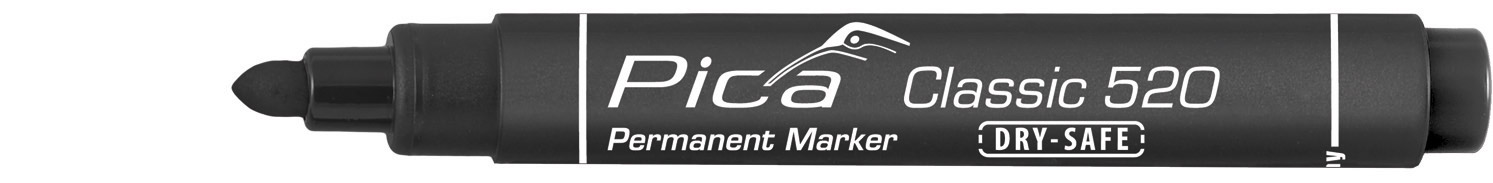Pica Permanent Marker Classic Schwarz Rundspitze 1-4mm - 520/46