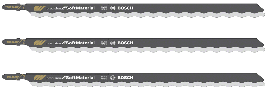 Bosch T1013AWP 3x Stichsägeblatt für Soft-Material