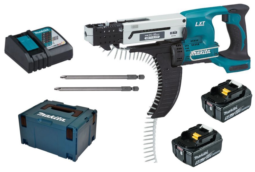 5,0Ah Makita DFR550RTJ 18V Akku-Magazinschrauber