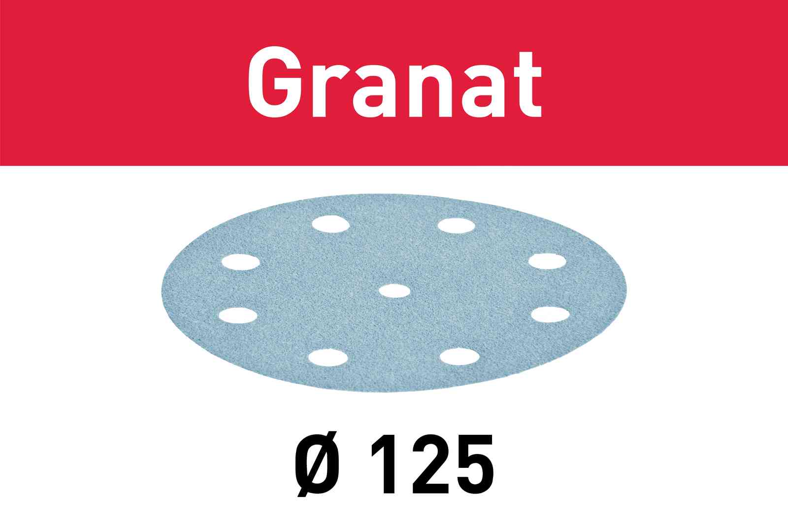Festool Schleifscheibe Granat STF D125/8 P40 GR/50 - 497165 für RO125 ES125 ETS125 ETSC125 ETS EC125 LEX125
